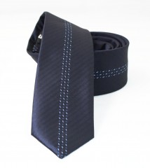                    NM slim szövött nyakkendő - Sötétkék mintás Mintás nyakkendők